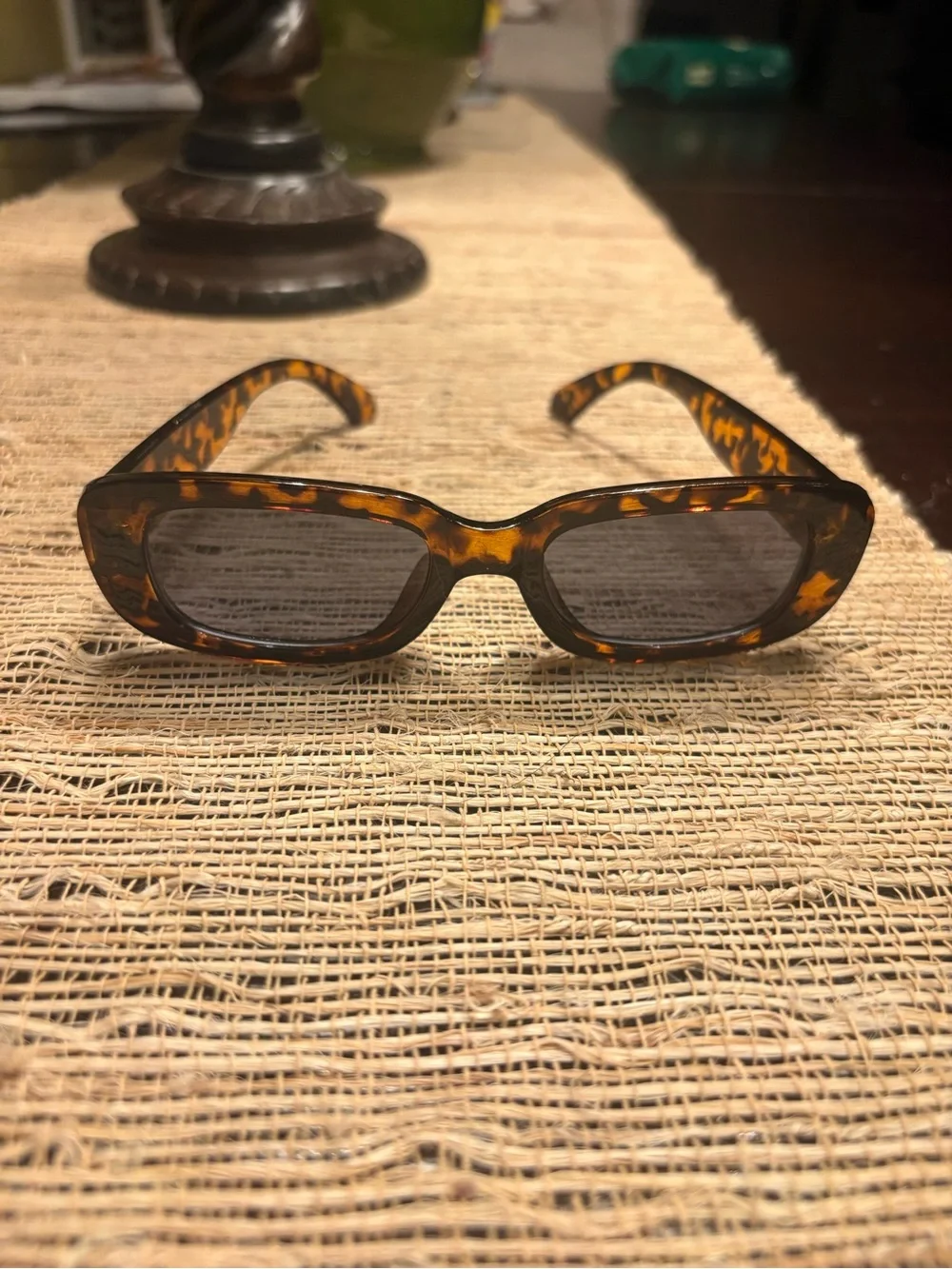 Tortoiseshell Rectangle Sunglasses